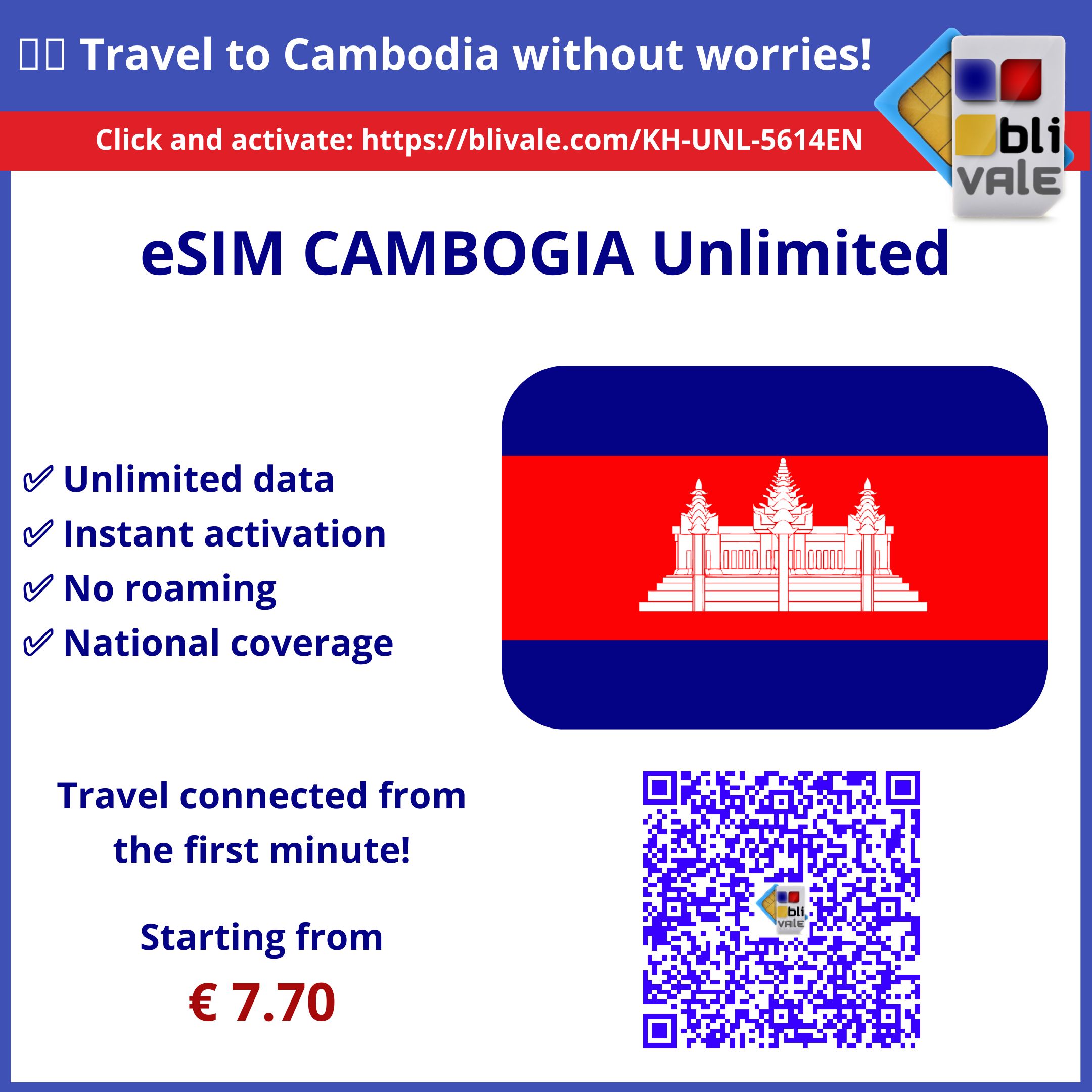 blivale_image_en_eSIM for CAMBODIA unlimited_800x800 Travel to Cambodia without worries!